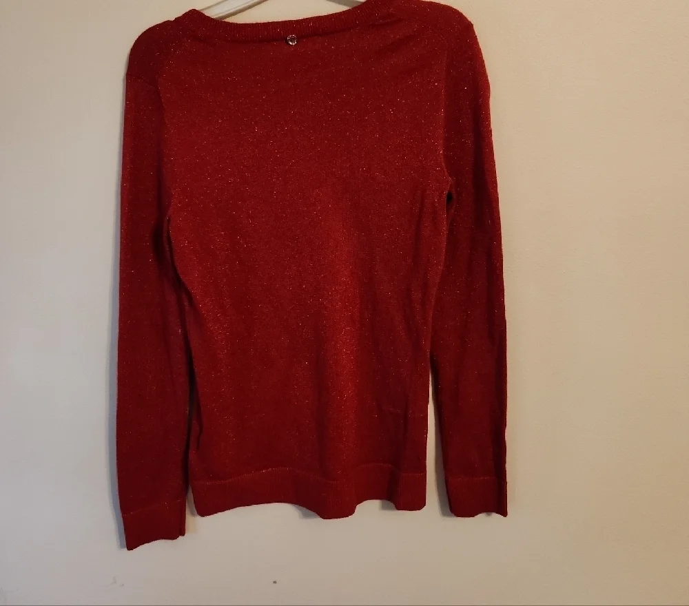 Michael Kors Sparkling Red Knit Top